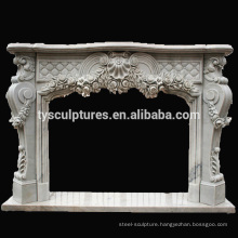 Rank good quality carving granite fireplace mantel for construct decoration